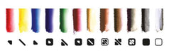 ARTGRAF Tailor Disc palette (includes ColorAdd codes for colour blind people to interpret the colours)