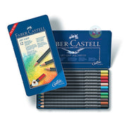 FABER-CASTELL Art Grip Studio Colour Pencils - Tin of 12