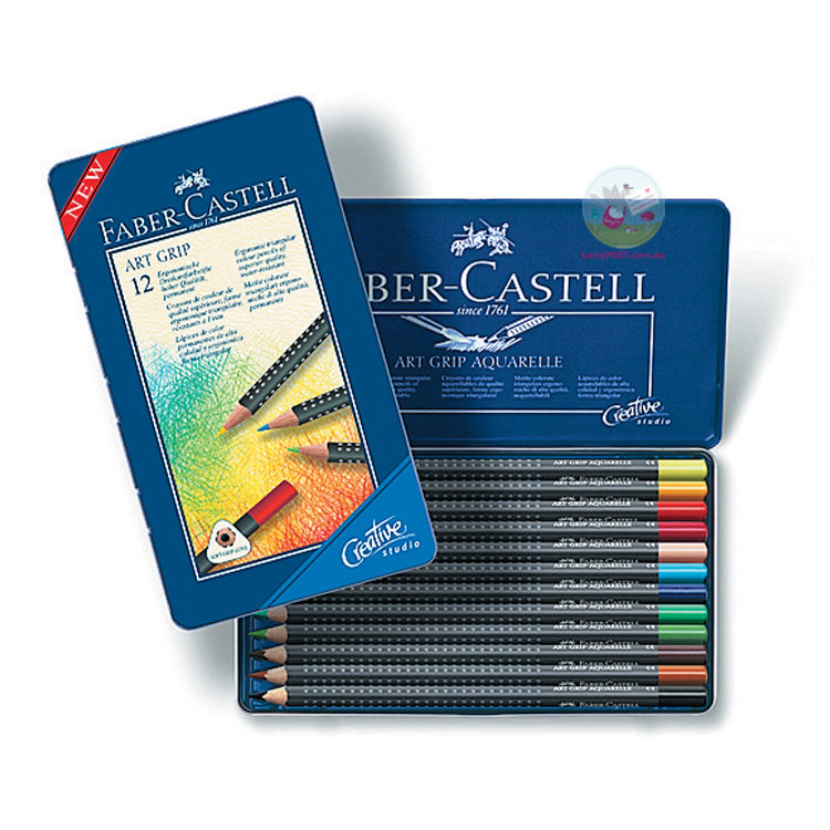 FABER-CASTELL Art Grip Studio Colour Pencils - Tin of 12