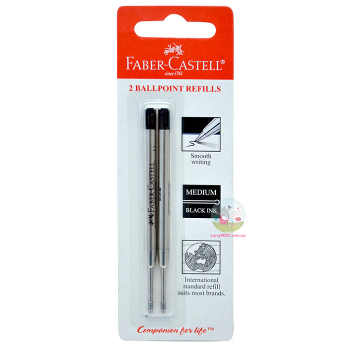 FABER-CASTELL Ballpen Refill Twin Pack - Black 