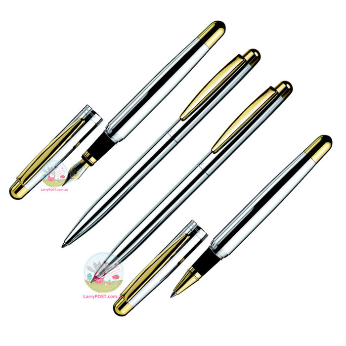 OTTO HUTT Design 02 - Gold / Sterling Silver Mechanical Pencil 0.7mm - Bicolour Smooth Surface