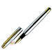 OTTO HUTT Design 02 - Gold / Sterling Silver Rollerball Pen with Cap - Bicolour Smooth Surface