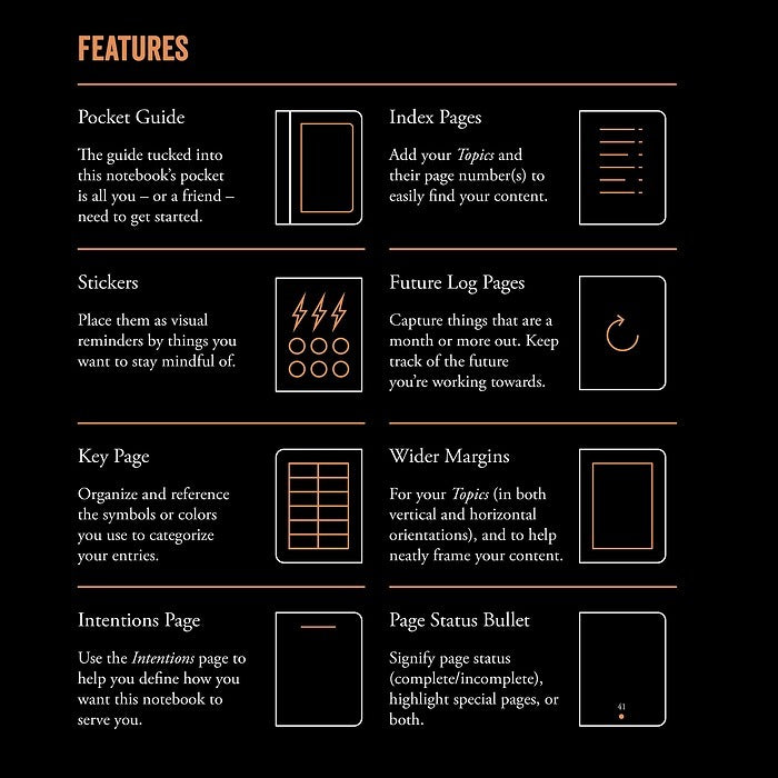 LEUCHTTURM1917 Bullet Journal Edition 2 - 120gsm Paper - Medium (A5) - Dotted - Black