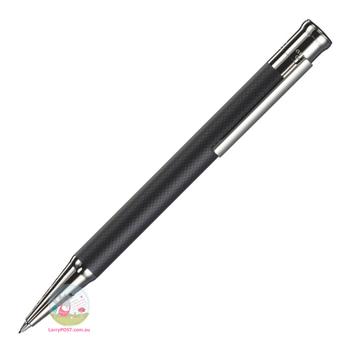 OTTO HUTT Design 04 - Mechanical Pencil - Squared Guilloche and Sterling Silver - Black