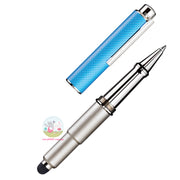 OTTO HUTT Design 05 - Ballpoint / Stylus Pen - Squared Guilloche - Blue