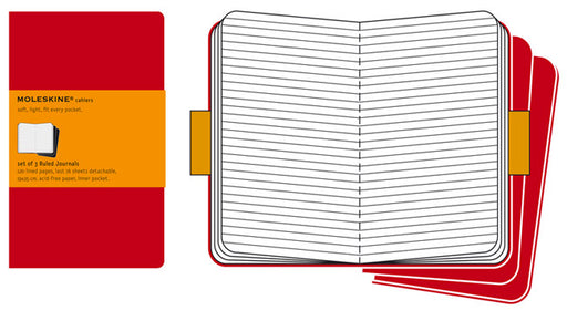 MOLESKINE Cahier XL Ruled Red