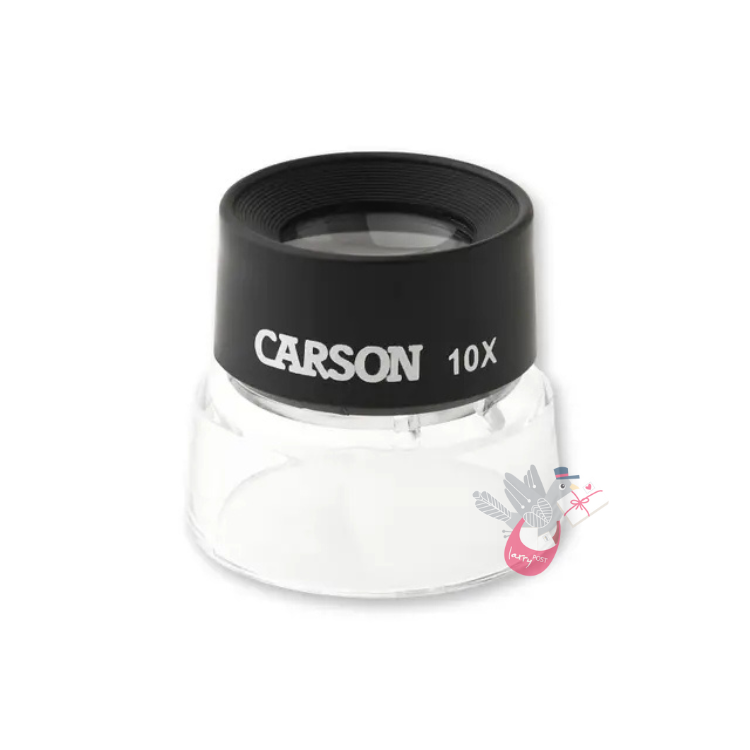 CARSON LumiLoupe 10x Stand Magnifier - Plastic Lenses (includes Tuning tips sheet)
