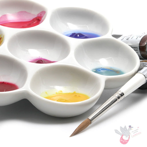 SKETCHLANDIA Ceramic Mixing Palette - 7 Well