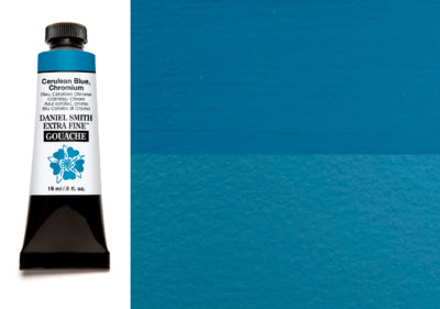 DANIEL SMITH Gouache - 15mL - Cerulean Blue Chromium (PB36)