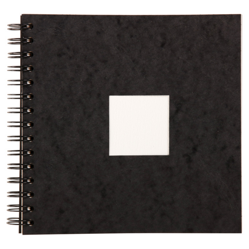 CLAIREFONTAINE Travel Watercolour Sketchbook (Black) - Rough Press - 300gsm - 100% Cotton - 20 x 20cm - 20 Sheets