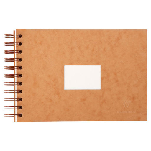 CLAIREFONTAINE Travel Watercolour Sketchbook (Kraft) - Rough Press - 300gsm - 100% Cotton - A5 - 20 Sheets