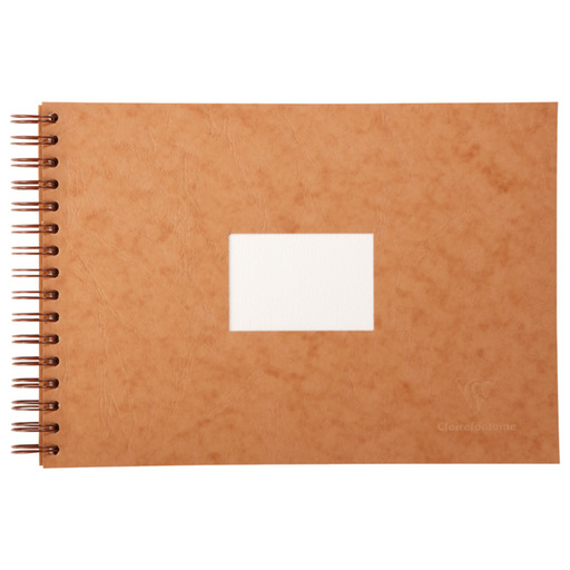 CLAIREFONTAINE Travel Watercolour Sketchbook (Kraft) - Rough Press - 300gsm - 100% Cotton - A4 - 20 Sheets