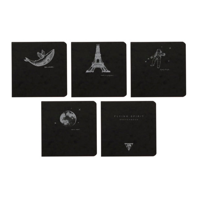 CLAIREFONTAINE Flying Spirit Sketchbook - 90gsm - 100 pages - Square (10.5 x 10.5cm)