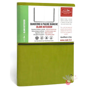 CIAK Soft Cover Leather Notebook - Large (A5) - Plain Page - Green
