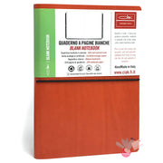 CIAK Soft Cover Leather Notebook - Large (A5) - Plain Page - Orange