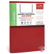 CIAK Soft Cover Leather Notebook - Large (A5) - Plain Page - Red 