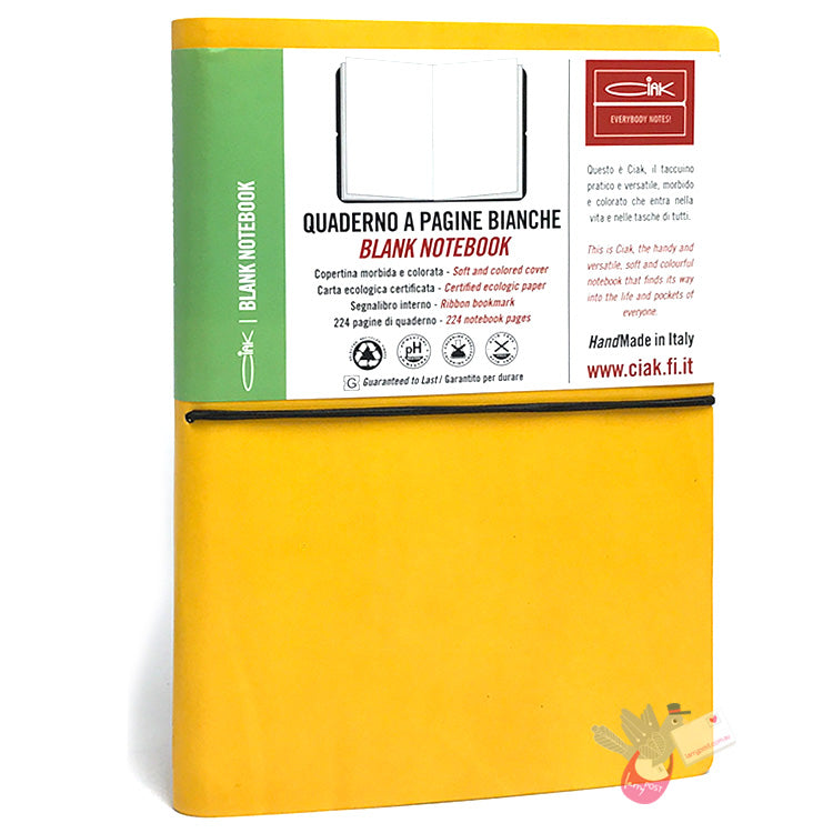 CIAK Classic Notebook - Large (A5) - Plain Page - Yellow