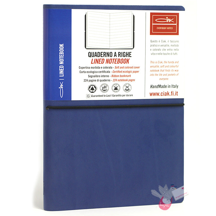 CIAK Soft Cover Leather Notebook (A5) - Ruled - Blue
