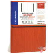 CIAK Soft Cover Leather Notebook - Large (A5) - Ruled - Orange