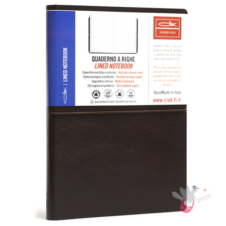 CIAK Classic Notebook (A5) - Ruled - Dark Brown