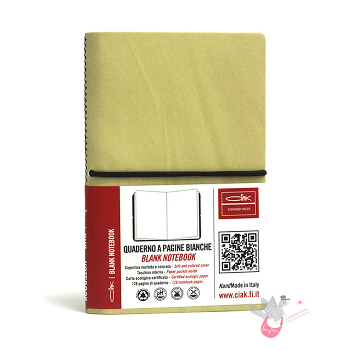 CIAK Duo Notebook - Pocket (A6) - Plain and Ruled Pages - Cappuccino Edition - Brown / Beige