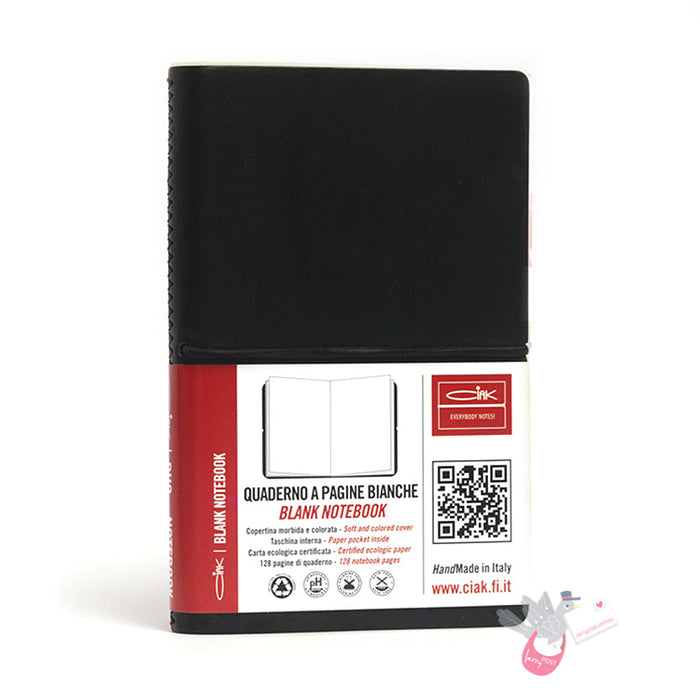 CIAK Duo Notebook - Pocket (A6) - Plain and Ruled Pages - Little Devil Edition - Black / Red