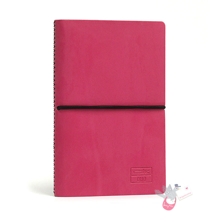 CIAK Duo Notebook - Pocket (A6) - Plain and Ruled Pages - 70's Edition - Green / Pink