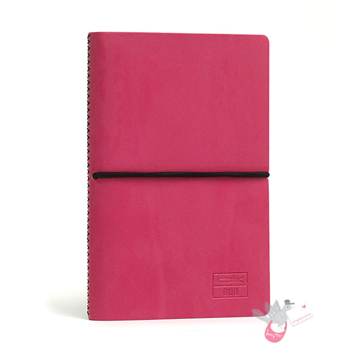 CIAK Duo Notebook - Pocket (A6) - Plain and Ruled Pages - 70's Edition - Green / Pink