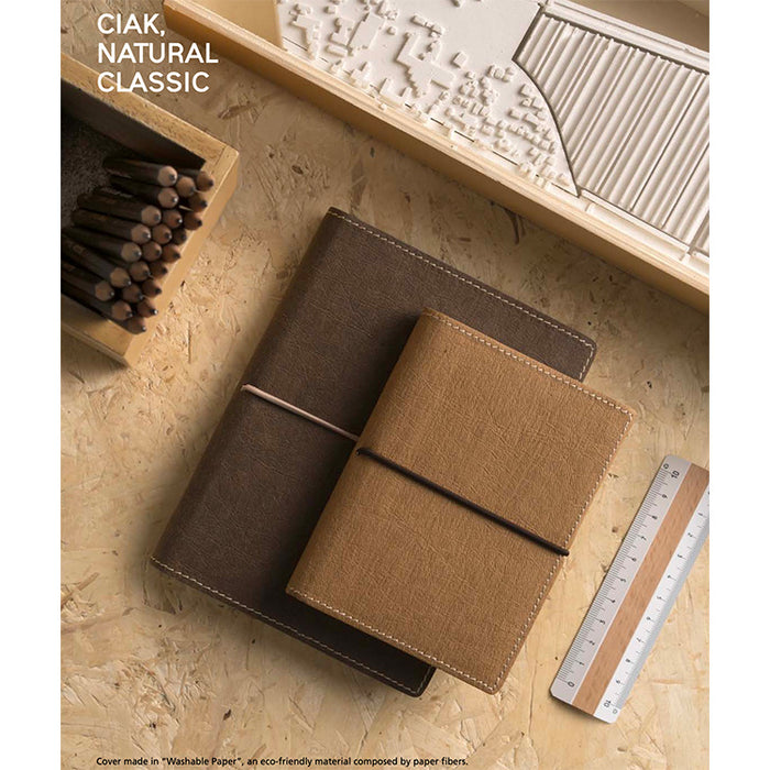 CIAK Natural Notebook - Medium (B6) - Ruled - Coffee