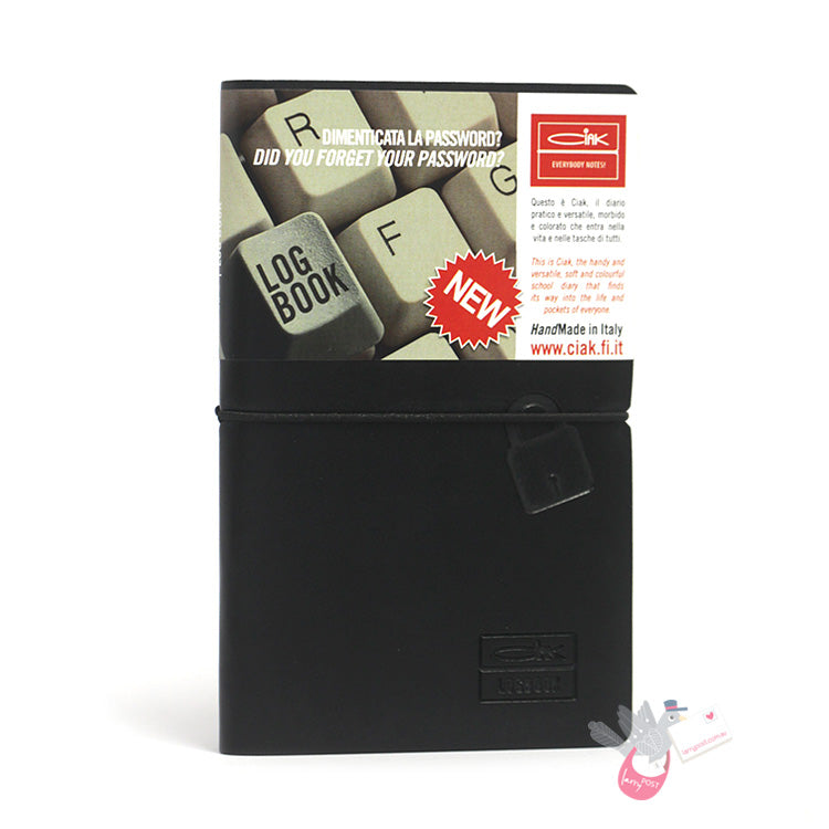 CIAK Bonded Leather Cover Log Book (A6) - Black