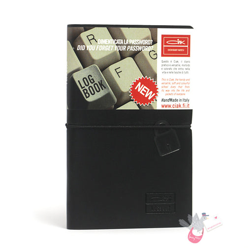 CIAK Bonded Leather Cover Log Book (A6) - Black