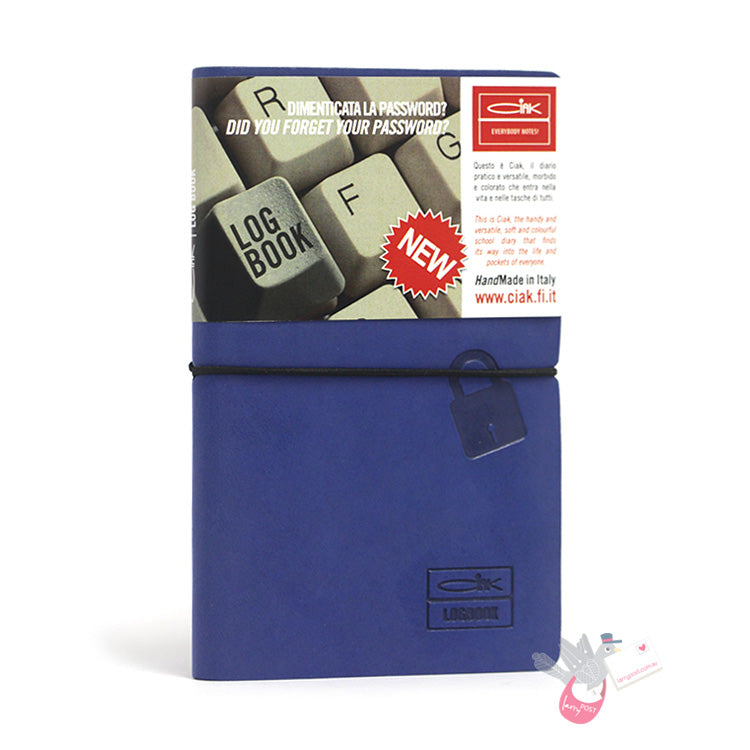 CIAK Bonded Leather Cover Log Book (A6) - Blue