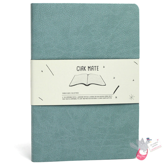 CIAK Mate Soft Cover Notebook - Large (A5) - Ruled Pages - Aqua