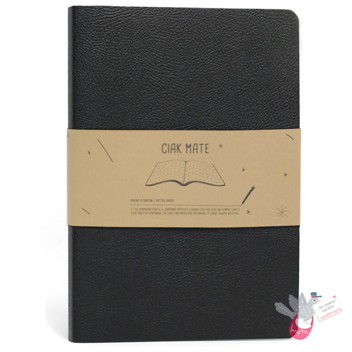 CIAK Mate Soft Cover Notebook - Large (A5) - Dotted Pages - Black