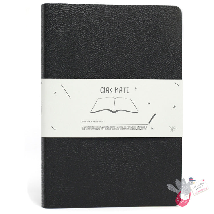 CIAK Mate Soft Cover Notebook (A5) - Plain Pages - Black