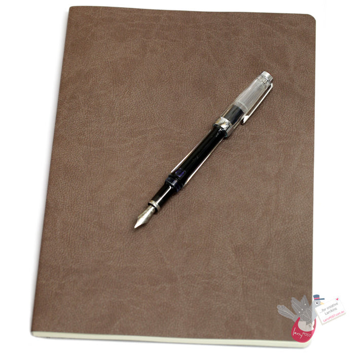 CIAK Mate Soft Cover Notebook - A4 - Plain - Milk Chocolate