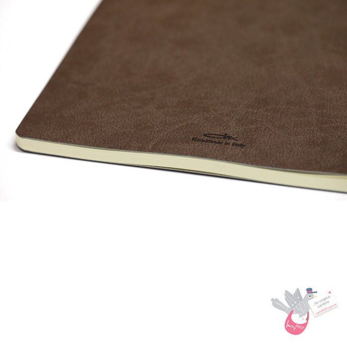 CIAK Mate Soft Cover Notebook - A4 - Plain - Milk Chocolate