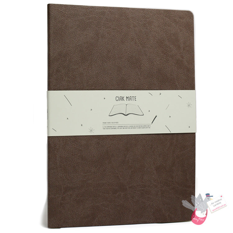 CIAK Mate Soft Cover Notebook - A4 - Ruled Pages - Milk Chocolate