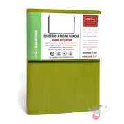 CIAK Bonded Leather Cover Notebook - Medium (B6) - Plain Pages - Green