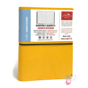 CIAK Soft Cover Leather Notebook - Medium (B6) - Squared / Grid - Yellow