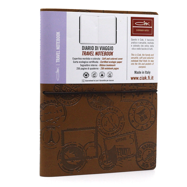 CIAK Travel Notebook - Medium (B6) - Plain/Ruled Pages - Brown