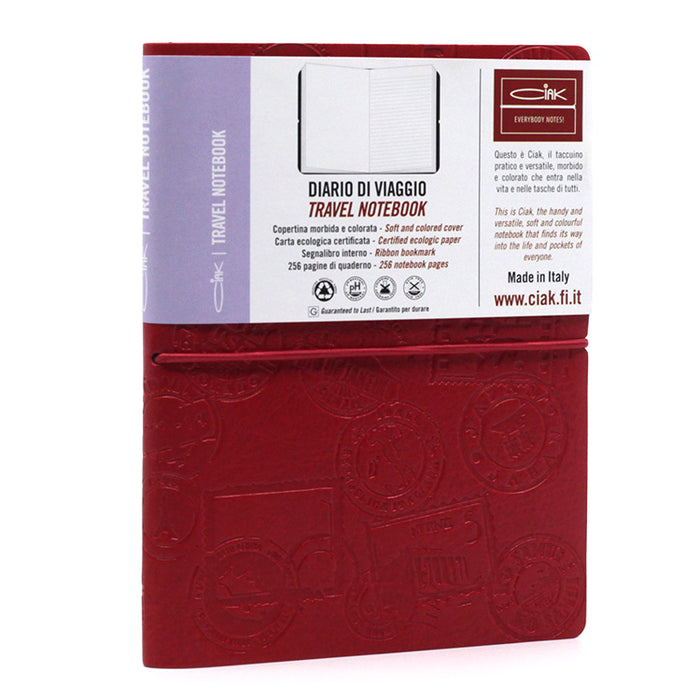 CIAK Travel Notebook - Medium (B6) - Plain/Ruled Pages - Red
