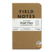 FIELD NOTES’ÇÎå Original - Set of 3 - Pocket (A6 9x13cm) - Natural Kraft Colour - Graph/Squared