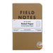 FIELD NOTES’ÇÎå Original - Set of 3 - Pocket (A6 9x13cm) - Natural Kraft Colour - Ruled