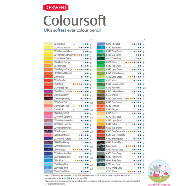 DERWENT Coloursoft Pencils Tin 24 Asst