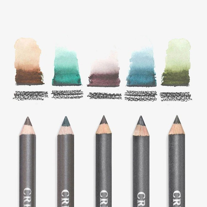 CRETACOLOR Aquagraph Tinted Aquarelle Pencils - Metal Tin Set 6 Colours