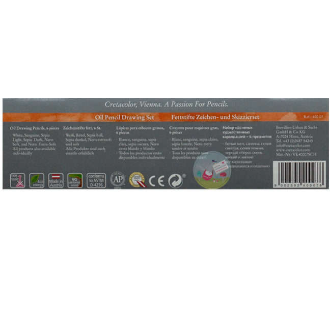 CRETACOLOR® Oil Pencil Drawing Set 6