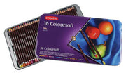 DERWENT Coloursoft Pencils Tin 36 Asst 