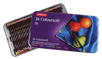 DERWENT Coloursoft Pencils Tin 36 Asst 