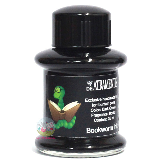 DE ATRAMENTIS Fountain Pen Ink 35mL - Bookworm Fragrance - Dark Green Colour